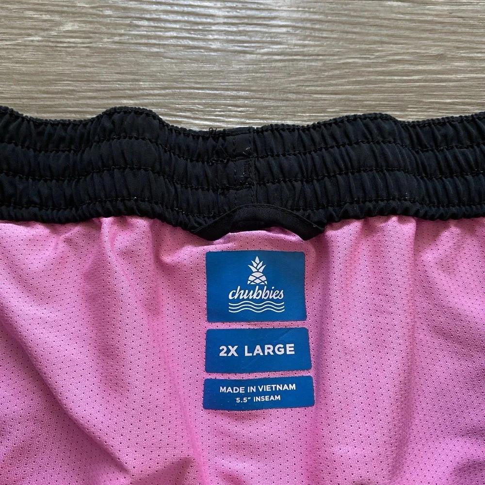 Chubbies Lined Swim Trunks Men's 2XL Black 5.5